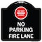 Signmission Do Not Enter No Parking Fire Lane W/ Graphic Heavy-Gauge Aluminum Sign, 18" x 18", BW-1818-24149 A-DES-BW-1818-24149 - alternate 1